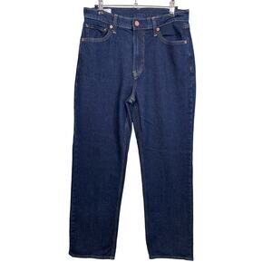 GAP '90s Loose Jeans Womens 29/8R Blue High Rise Stretch Dark Indigo Wash